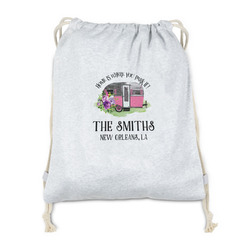 Camper Drawstring Backpack - Sweatshirt Fleece - Double Sided (Personalized)