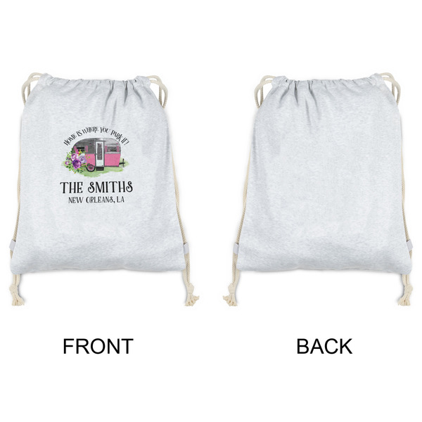 Camper Drawstring Backpacks - Sweatshirt Fleece - Single Sided - APPROVAL