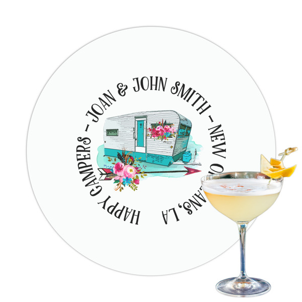 Custom Camper Printed Drink Topper (Personalized)