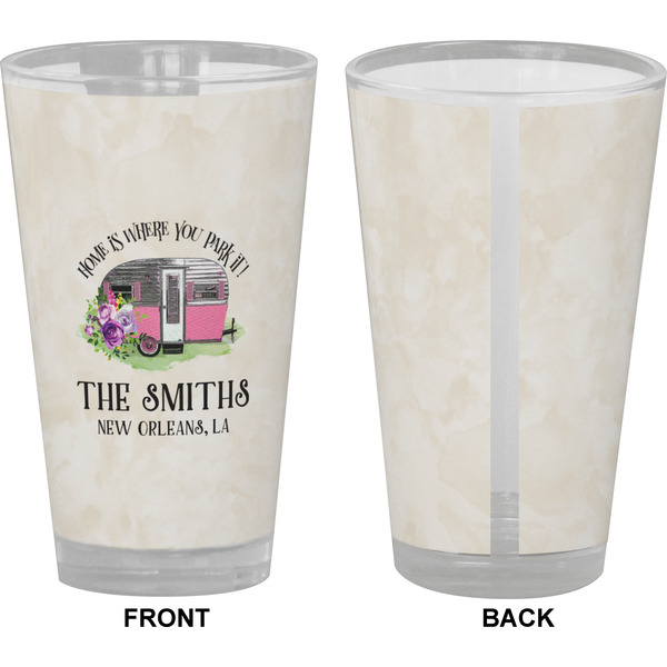 Camper Pint Glass - Full Color - Front & Back Views