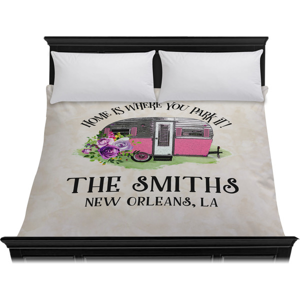 Camper Duvet Cover - King - On Bed - No Prop