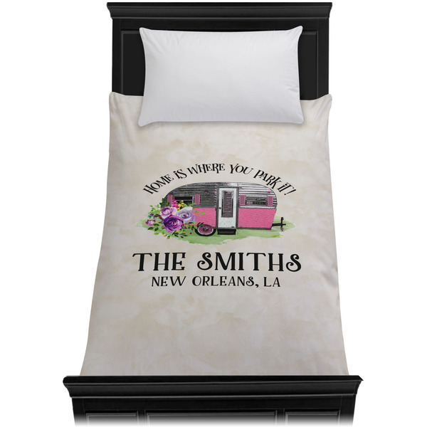 Camper Duvet Cover - Twin - On Bed - No Prop