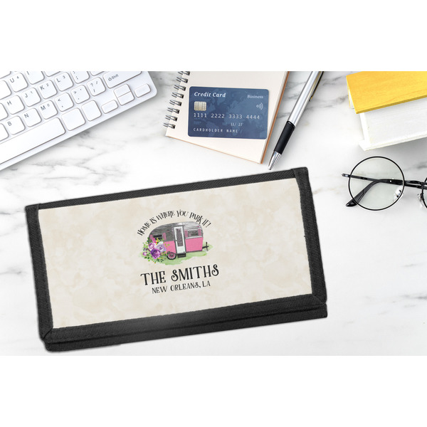 Camper DyeTrans Checkbook Cover - LIFESTYLE