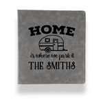 Camper Leather Binder - 1" - Grey (Personalized)