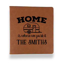 Camper Leather Binder - 1" - Rawhide (Personalized)