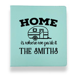 Camper Leather Binder - 1" - Teal (Personalized)