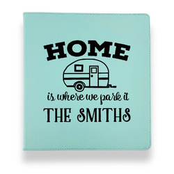 Camper Leather Binder - 1" - Teal (Personalized)