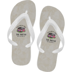 Camper Flip Flops - Small (Personalized)