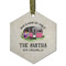 Camper Frosted Glass Ornament - Hexagon