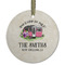 Camper Flat Glass Ornament - Round w/ Name or Text