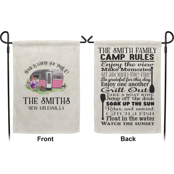 Camper Garden Flag - Double Sided Front and Back