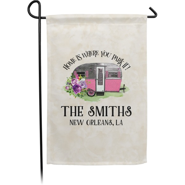 Custom Camper Small Garden Flag - Double Sided w/ Name or Text