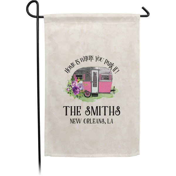 Custom Camper Small Garden Flag - Single Sided w/ Name or Text