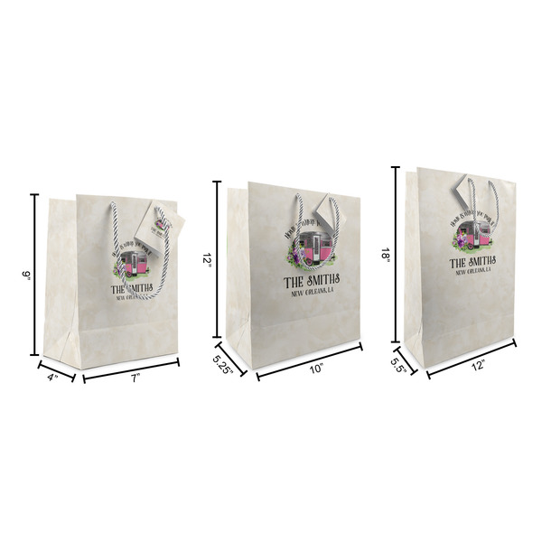 Camper Gift Bags - All Sizes - Dimensions