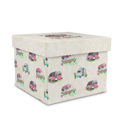 Camper Gift Box with Lid - Canvas Wrapped - Medium (Personalized)
