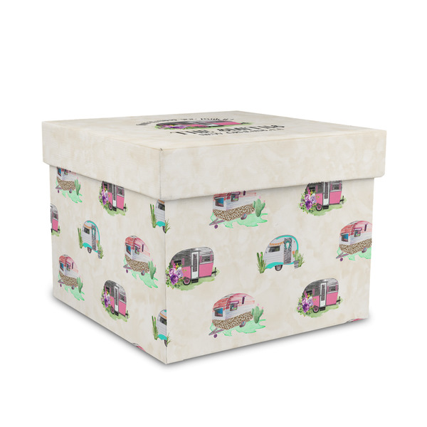 Custom Camper Gift Box with Lid - Canvas Wrapped - Medium (Personalized)