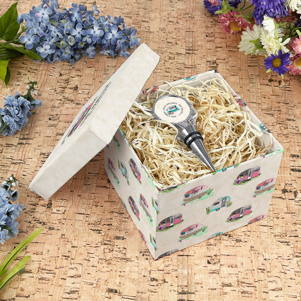 Camper Gift Boxes with Lid - Canvas Wrapped - Medium - In Context