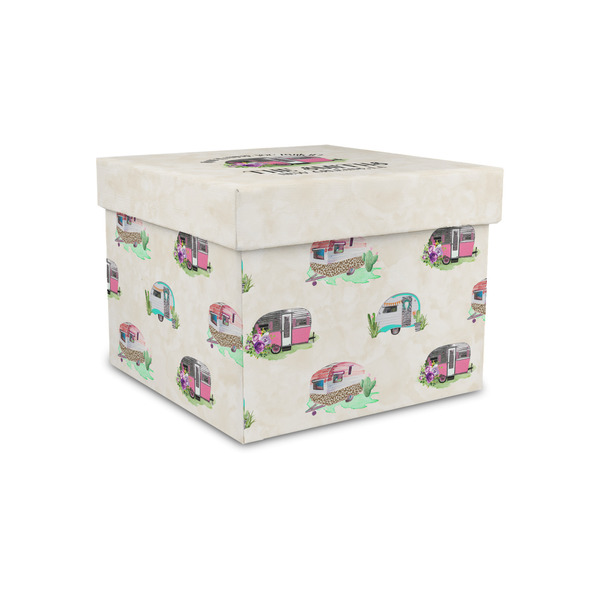 Camper Gift Boxes with Lid - Canvas Wrapped - Small - Front/Main