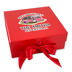 Camper Gift Box with Magnetic Lid - Red (Personalized)
