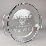 Camper Glass Pie Dish - 9.5in Round (Personalized)