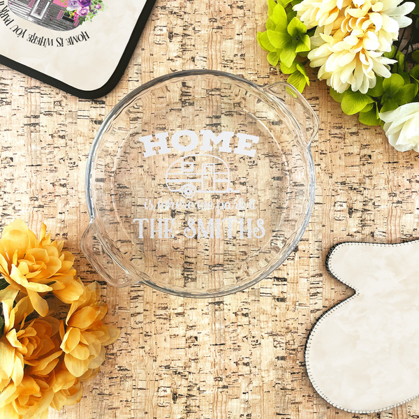 Camper Glass Pie Dish - LIFESTYLE