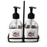 Camper Glass Soap & Lotion Bottle Set (Personalized)