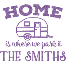 Camper Glitter Sticker Decal - Up to 9"X9" (Personalized)