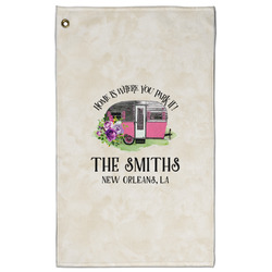 Camper Golf Towel - Poly-Cotton Blend - Large w/ Name or Text