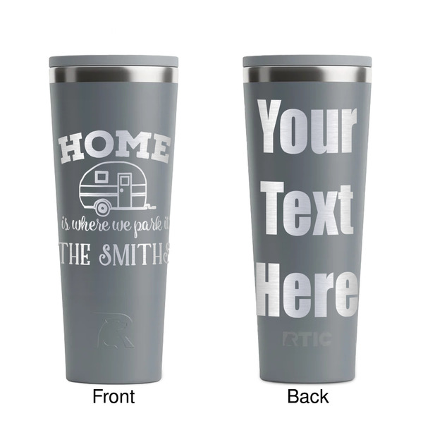 Camper Grey RTIC Everyday Tumbler - 28 oz. - Front and Back