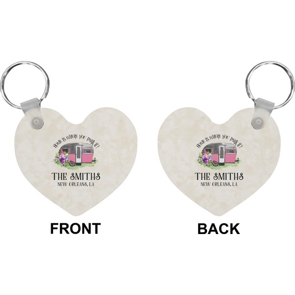 Camper Heart Keychain (Front + Back)