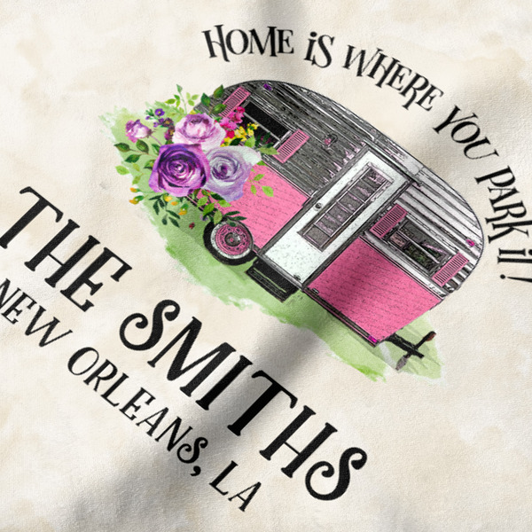 Camper Hooded Baby Towel- Detail Close Up