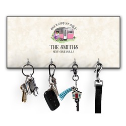 Camper Key Hanger w/ 4 Hooks w/ Graphics and Text