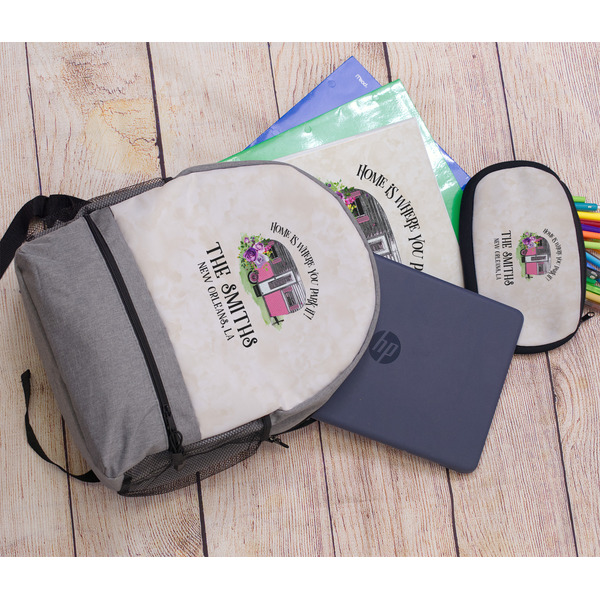 Camper Large Backpack - Gray - With Stuff