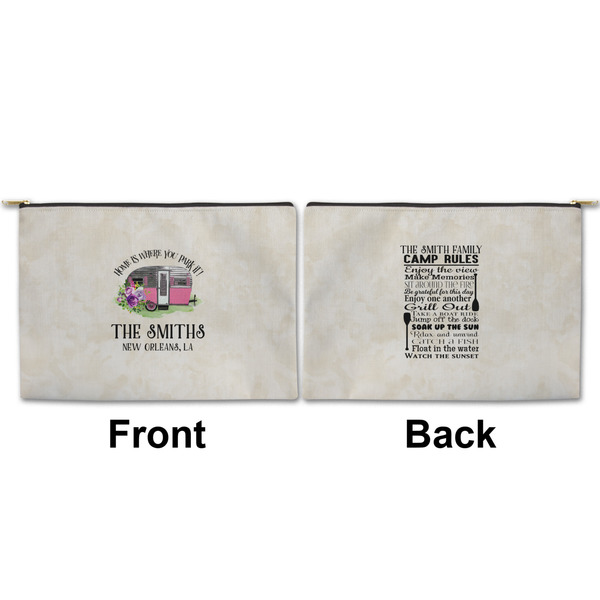 Camper Large Zipper Pouch Approval (Front and Back)