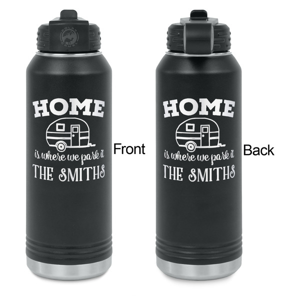 Camper Laser Engraved Water Bottles - Front & Back Engraving - Front & Back View