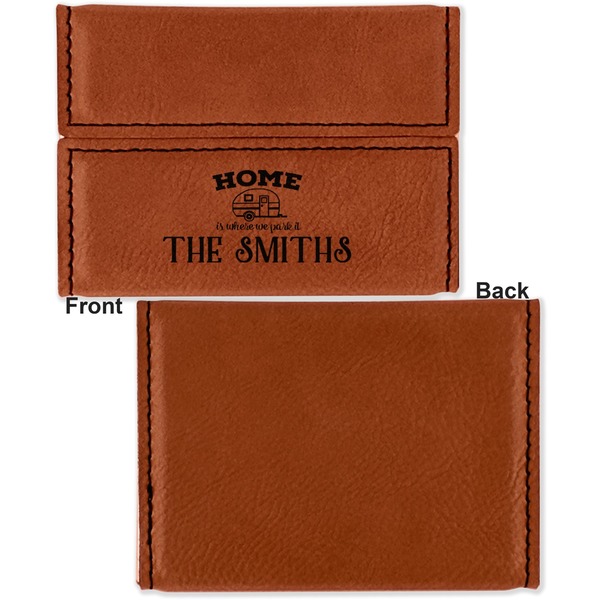 Camper Leather Business Card Holder Front Back Single Sided - Apvl