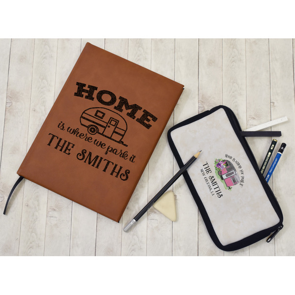 Camper Leather Sketchbook - Small - Single Sided - In Context