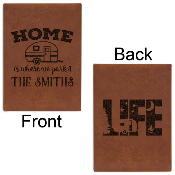 Camper Leatherette Journals - Large - Double Sided - Front & Back View