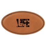 Camper Leatherette Oval Name Badge with Magnet