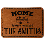 Camper Faux Leather Iron On Patch - Rectangle (Personalized)