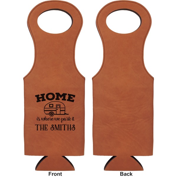 Camper Leatherette Wine Tote Single Sided - Front and Back