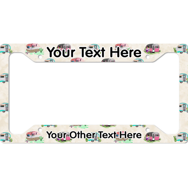 Custom Camper License Plate Frame - Style A (Personalized)