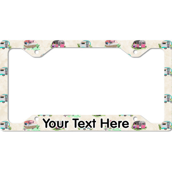 Custom Camper License Plate Frame - Style C (Personalized)