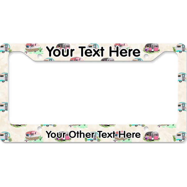 Custom Camper License Plate Frame - Style B (Personalized)