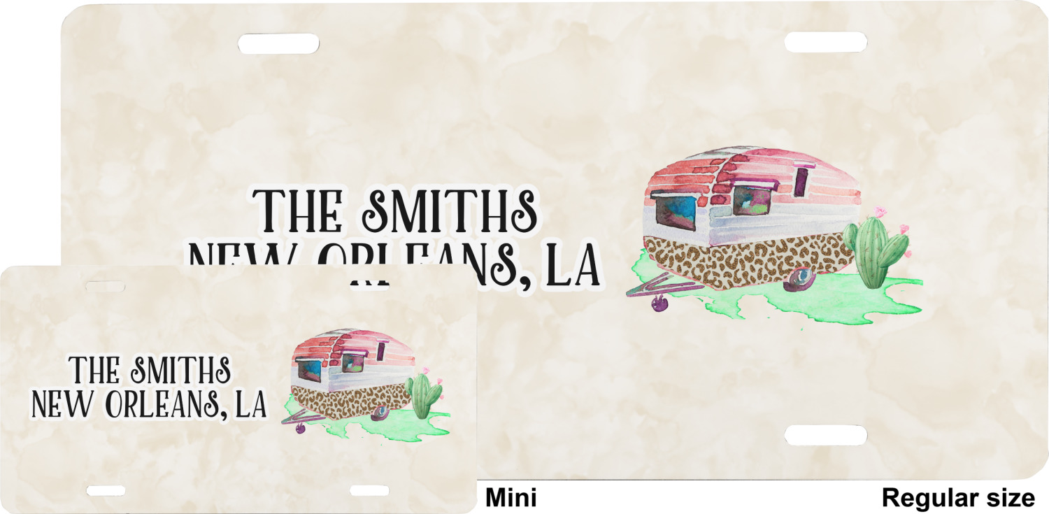 Custom Camper Front License Plate (Personalized) YouCustomizeIt