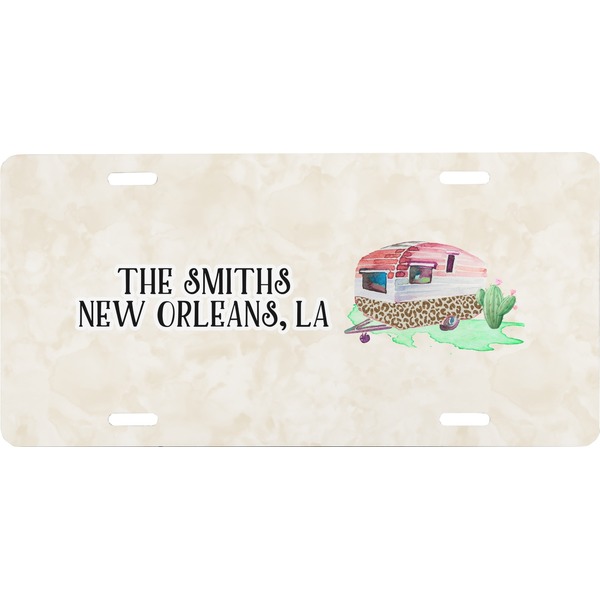 Custom Camper Front License Plate (Personalized)
