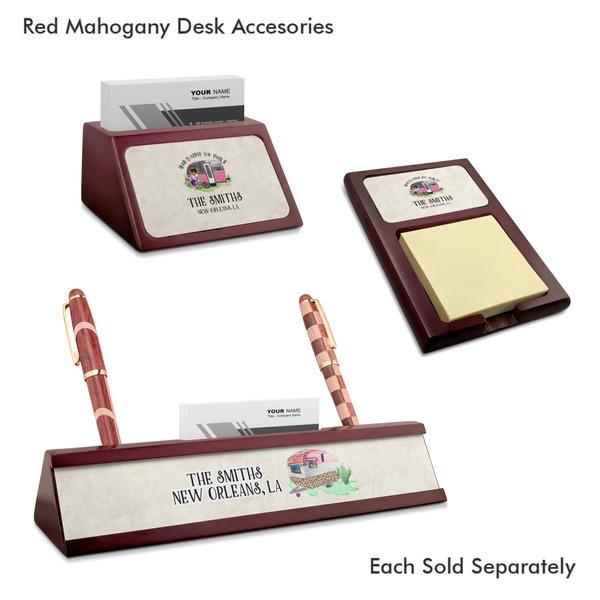 Camper Mahogany Desk Accessories