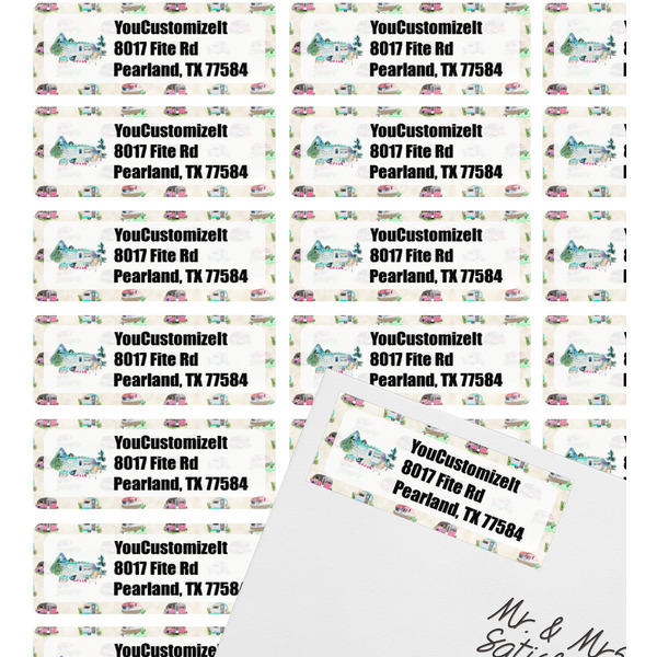 Camper Mailing Label on Envelope - Multiple Labels