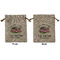 Camper Medium Burlap Gift Bag - Front & Back (Personalized)