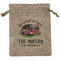 Camper Medium Burlap Gift Bag - Front (Personalized)